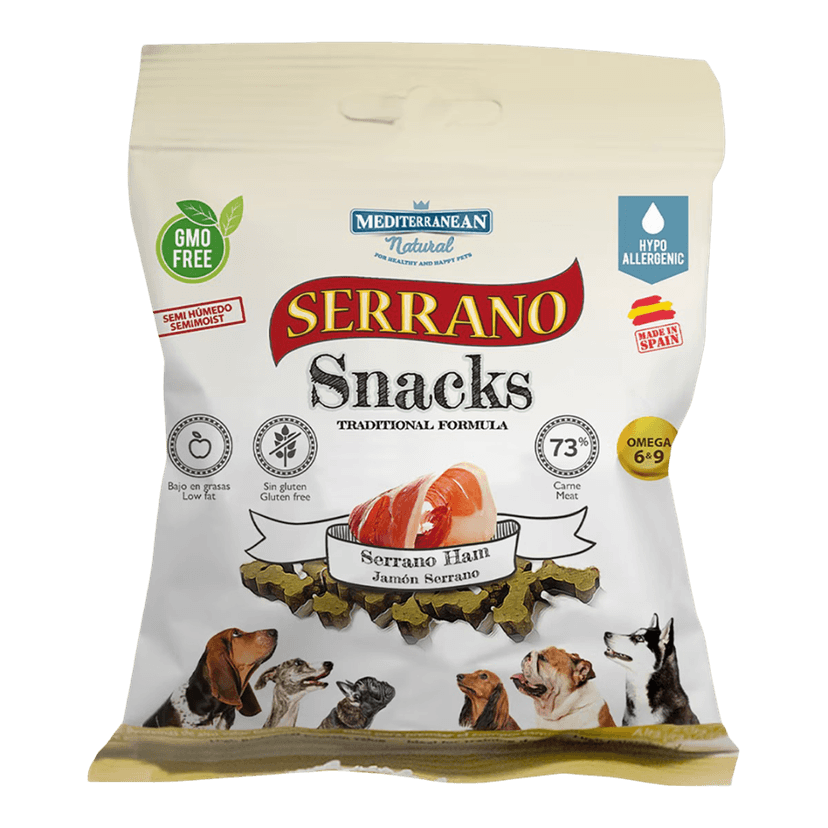 Snack canino de jamón serrano
